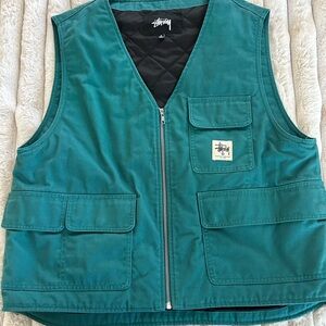 Stussy Turquoise Quilted Vest